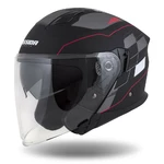 Motorkářská helma Cassida Jet Tech RoxoR černá matná/bílá/červená/šedá