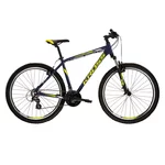 Mountain Bike Kross Hexagon 2.0 26” – 2022 - Dark Blue/Lime/Grey