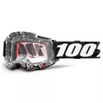 Motocross Goggles 100% Accuri 2 - Cobra Black-White, Clear Plexi