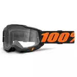 Motocross Goggles 100% Accuri 2 - Chicago Black-Orange, Clear Plexi