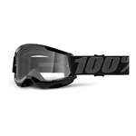 Children’s Motocross Goggles 100% Strata 2 Youth - Black, Clear Plexi