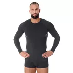 Pánske tričko Brubeck Active Wool s dlhým rukávom - Graphite