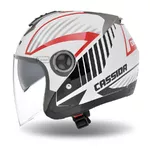 Motorcycle Helmet Cassida Magnum Black/White/Red