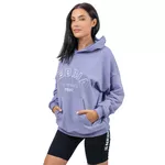 Oversize mikina s kapucí Nebbia GYM RAT 256 - light purple