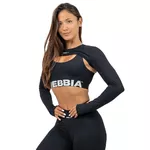 Long-Sleeved Bolero Top Nebbia TRUE HERO 257 - Black