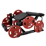 Leg Extension Machine Steelflex PlateLoad Line PLLC - Black-Red