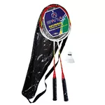 Badmintonový set Spartan Sportive - 2 rakety, míček, pouzdro - červená