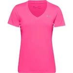 Women’s V-Neck T-Shirt Under Armour Tech SSV – Solid - Cerise