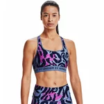 Under Armour Crossback Mid Print Damen Sport-BH - Mineral Blue