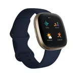 Pulzusmérő óra Fitbit Versa 3 Midnight/Soft Gold Aluminum