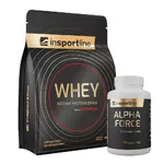 SADA: Protein inSPORTline WHEY 700g + Stimulant inSPORTline AlphaForce, 90 kapslí - jahoda