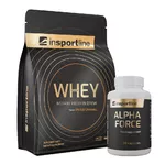 SADA: Protein inSPORTline WHEY 700g + Stimulant inSPORTline AlphaForce, 90 kapslí - slaný karamel