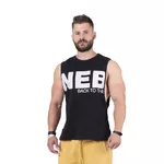 Męska koszulka bez rękawów Nebbia Back to the Hardcore tank top 144 - Czarny