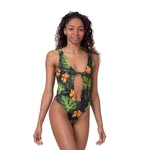 Damski jednoczęściowy strój kąpielowy Nebbia High Energy Monokini 560 - Zielona dżungla