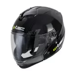 Kask motocyklowy W-TEC NK-850 otwierany + BLENDA - Czarny błyszczący