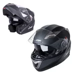 Výklopná moto přilba W-TEC Pezzon - matně černá-bronzová
