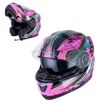 Výklopná moto prilba W-TEC YM-925 Magenta