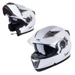 Výklopná moto přilba W-TEC Pezzon - bílo-bronzová