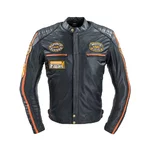 Men’s Leather Motorcycle Jacket W-TEC Sheawen Classic - Black