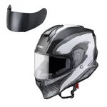 Motorcycle Helmet W-TEC Integra Graphic - Black-White