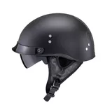 Kask motocyklowy otwarty chopper W-TEC Black Heart Rednut - Pistolet Blazin / Matowa czerń