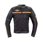 W-TEC 2Stripe Herren Motorradjacke - schwarz-beige-orange