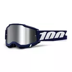Motokrosové brýle 100% Accuri 2 Mirror - Mifflin tmavě modrá, zrcadlové plexi
