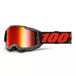 Motokrosové brýle 100% Accuri 2 Mirror - Huaraki černá, zrcadlové plexi
