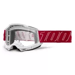 Motokrosové brýle 100% Accuri 2 - Redline červená, čiré plexi
