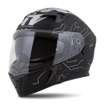 Motorkářská helma Cassida Integral 3.0 Hack Vision černá matná/šedá/stříbrná reflexní