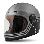 Moto helma Cassida Fibre Super Hooligan černá/metalická šedá