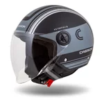 Cassida Handy Metropolis Vision Motorradhelm schwarz matt/grau/reflektierend grau