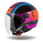 Motorkářská helma Cassida Handy černá/tyrkysová/gradient