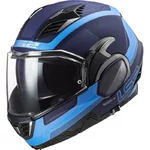 Flip-Up Motorcycle Helmet LS2 FF900 Valiant II Orbit P/J - Matt Blue