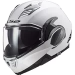 Flip-Up Motorcycle Helmet LS2 FF900 Valiant II Solid P/J - White