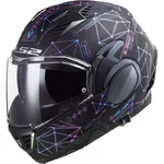 Klappbarer Motorradhelm LS2 FF900 Valiant II Stellar P / J - Matt Black Blue