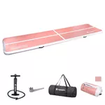 Inflatable Exercise Mat inSPORTline Airstunt 500 x 100 x 10 cm Coral Pink w/ Hand Pump