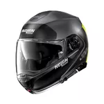 Motorcycle Helmet Nolan N100-5 Plus Distinctive N-Com P/J - Flat Lava Grey-Yellow