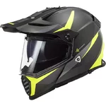 Motoros sisak LS2 MX436 Pioneer Evo - Router Matt Black H-V Yellow