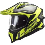 Enduro bukósisak LS2 MX701 Explorer Alter - Matt Fekete H-V Sárga