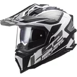 Endurohelm LS2 MX701 Explorer Alter - Mattschwarzes Weiß