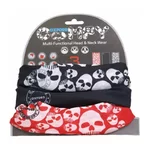 Univerzální multifunkční nákrčník Oxford Comfy 3-pack - Skulls