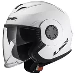 Motorcycle Helmet LS2 OF570 Verso Single - Gloss White