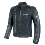 Men’s Leather Motorcycle Jacket Spark Brono Evo - Black