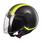 Motoros bukósisak LS2 OF558 Sphere Lux CRUSH BLACK HI VIS YELLOW