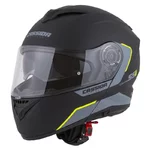 Motorcycle Helmet Cassida Compress 2.0 Refraction - Black Matte/Grey/Fluo Yellow