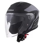 Motorcycle Helmet Cassida Jet Tech Corso - Black Matte/Grey