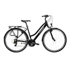 Dámské trekingové kolo Kross Trans 1.0 28" SR Gen 007 - černá / šedá / stříbrná / lesk