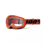 Motocrossbrille 100% Strata 2 Neu - Orange, čiré plexi