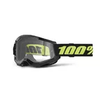 Motocross Goggles 100% Strata 2 New - Solar černé, čiré plexi